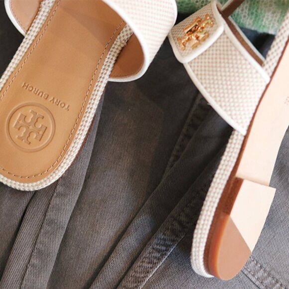 NWT- Tory Burch KIRA Sandals 55264-Ivory (#800) - Picture 4 of 4